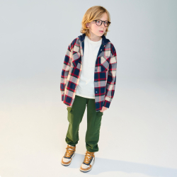 بنطال رياضي جغينغ مريح بجيوب كارغو باللون الكاكي للأولاد